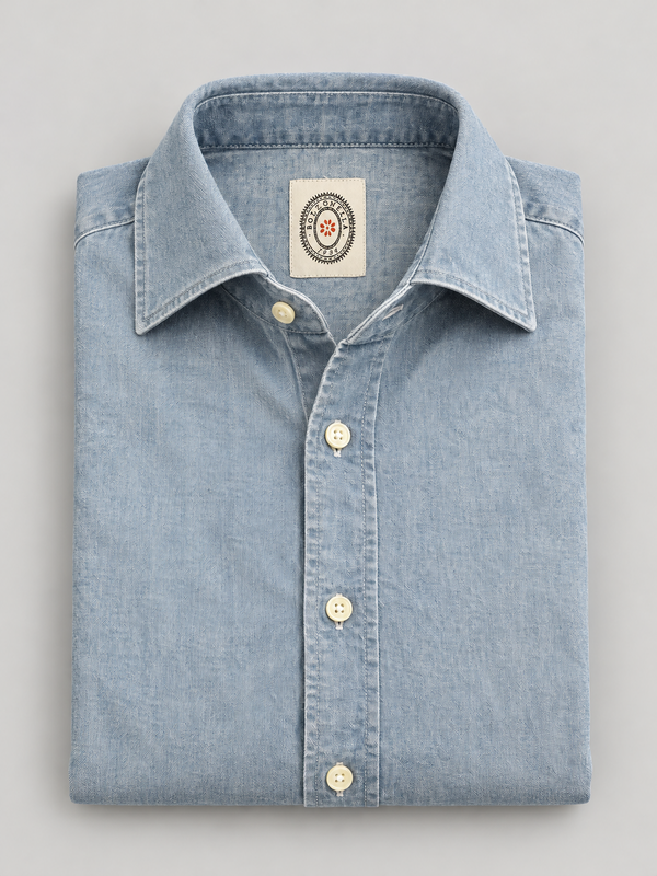 Camisa vaquera Bolzonella Buell98 hombre azul