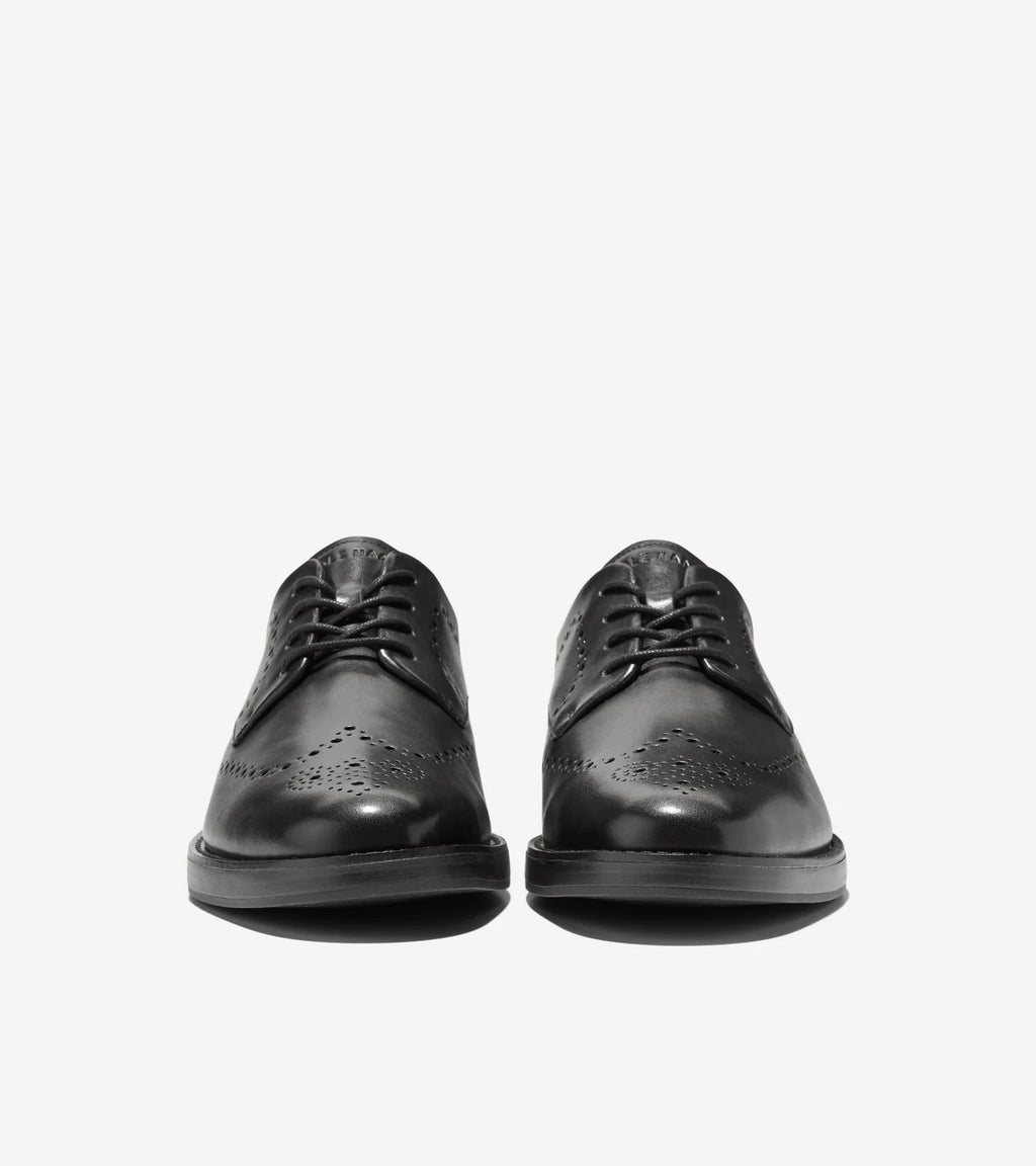 Oxford Cole Haan Grand Neoclassic FlexCraft Wingtip negro, vista frontal