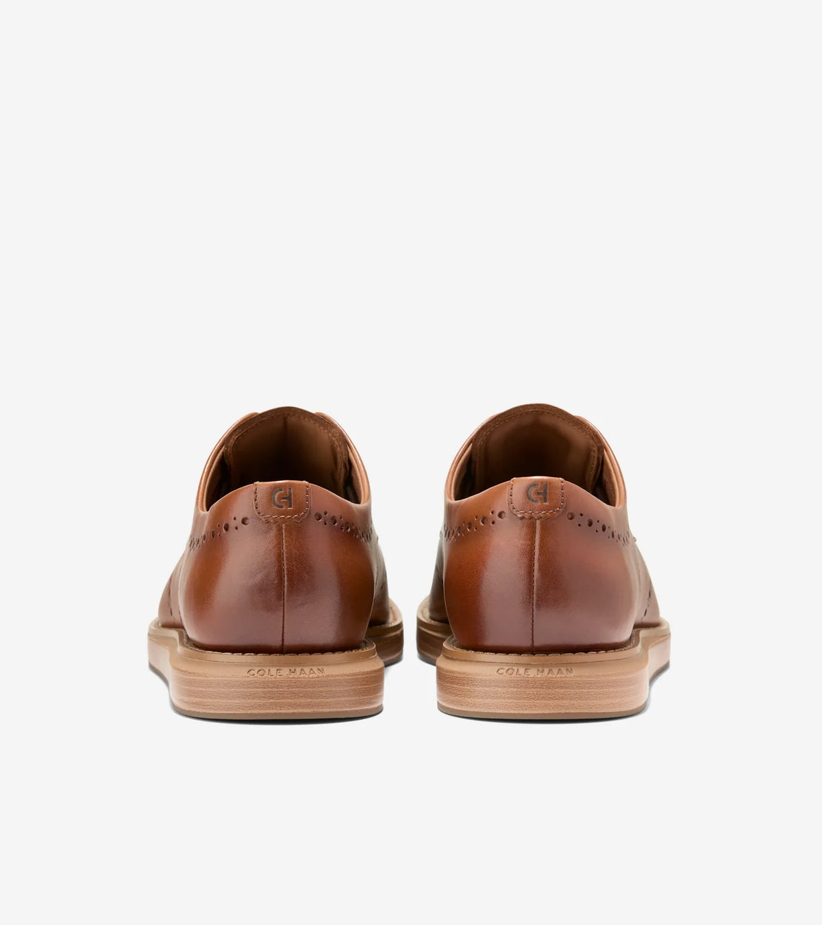 Oxford Cole Haan Grand Neoclassic FlexCraft Wingtip en piel British Tan, vista trasera