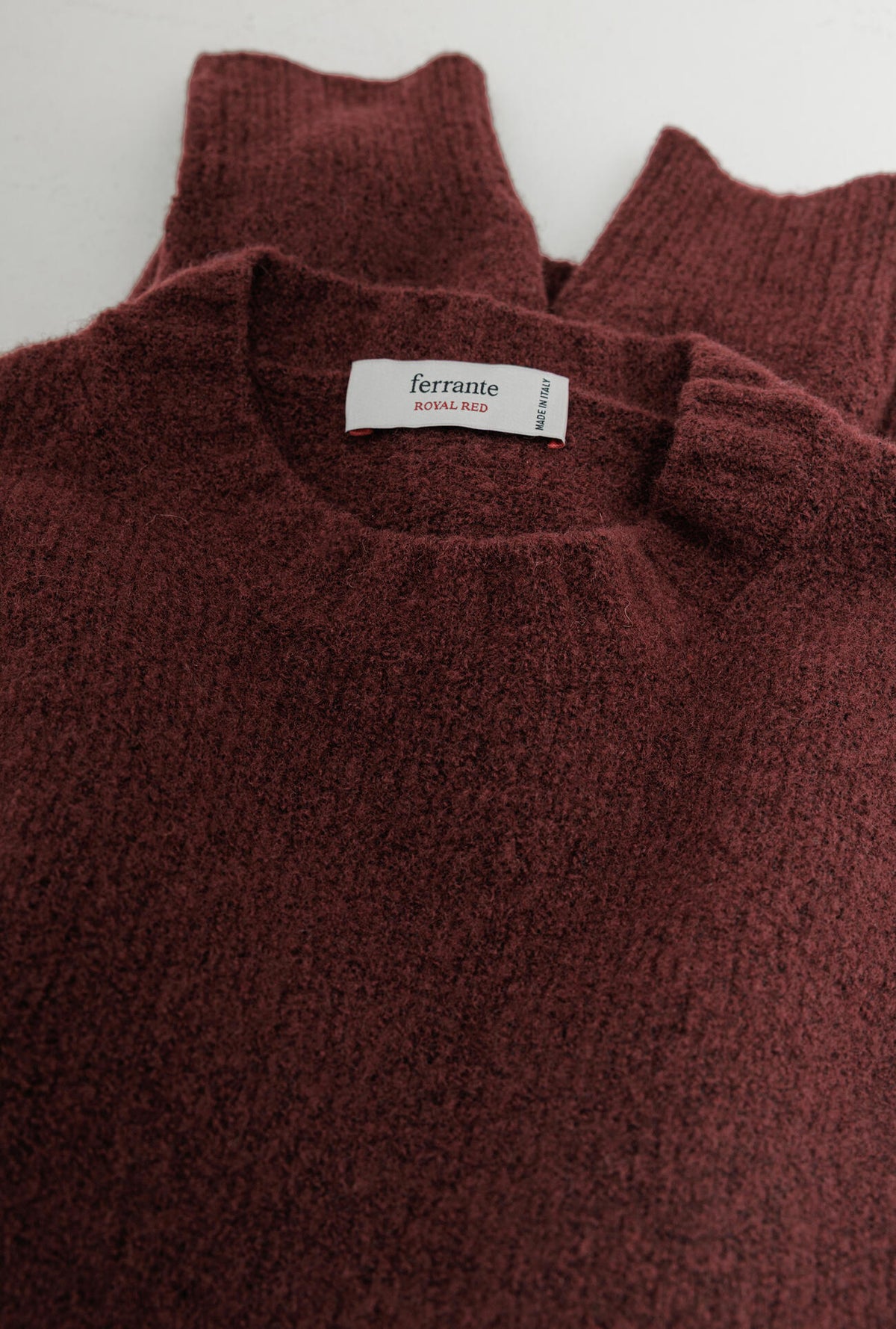 Jersey cuello redondo Ferrante granate, vista 4