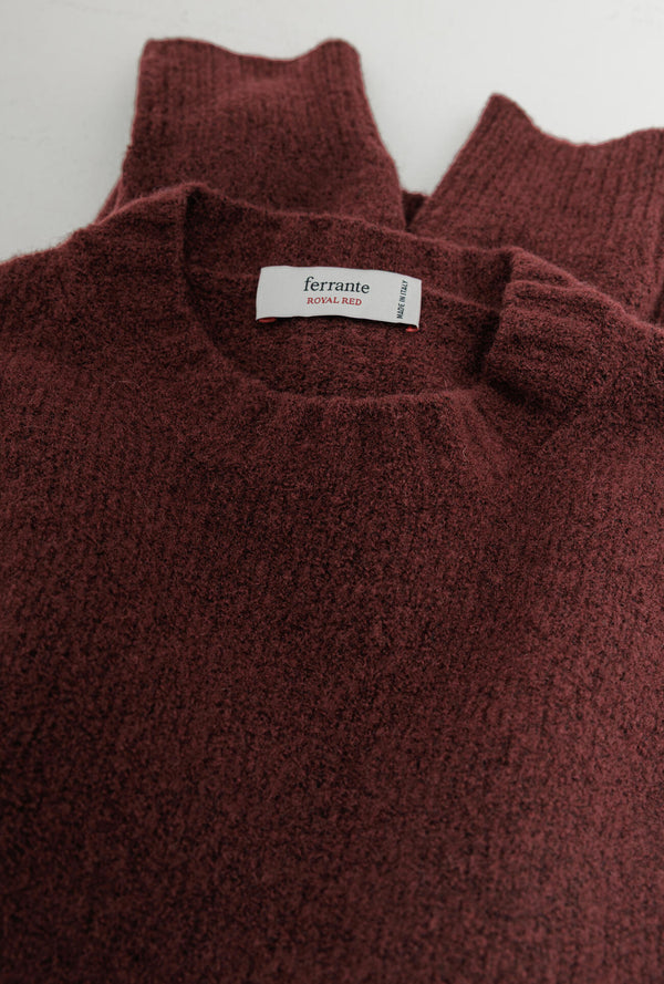 Jersey cuello redondo Ferrante granate
