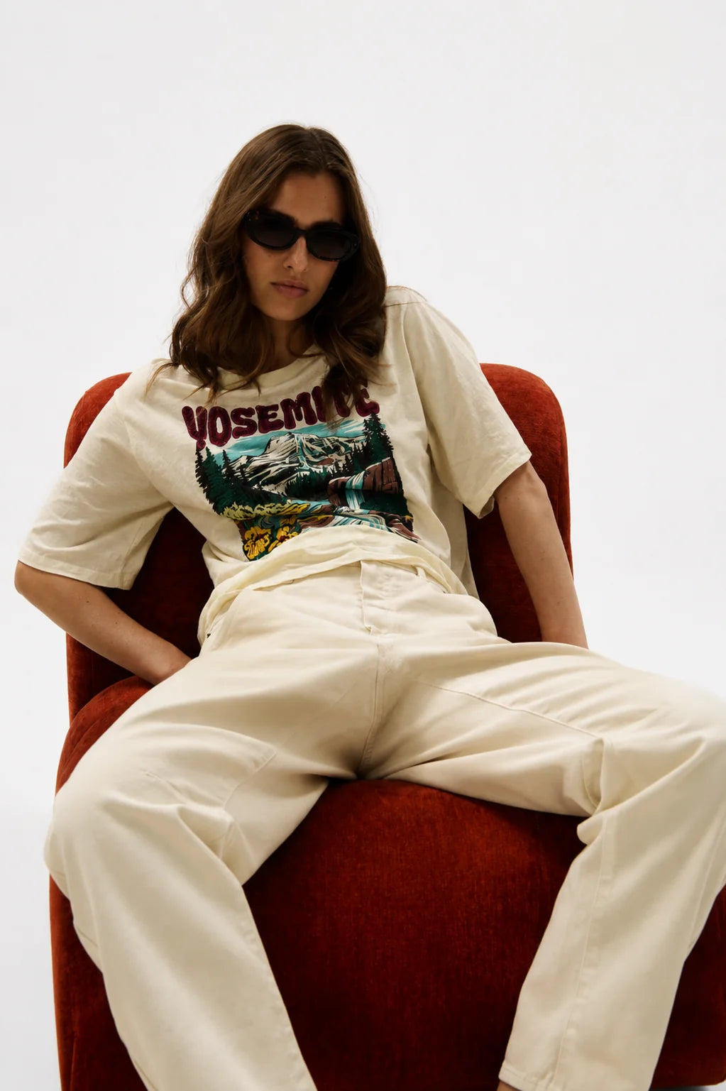 Five Jeans Yosemite camiseta oversize de algodón crudo para mujer