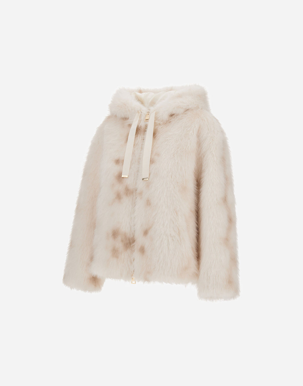 Chaqueta Herno efecto lince marfil, vista tres cuartos