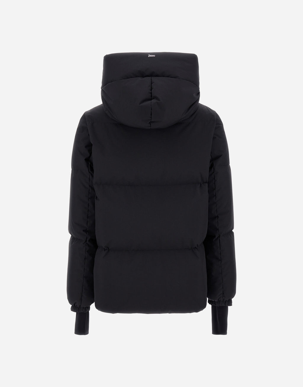 Chaqueta Herno mujer negra Windstopper, vista posterior y detalle del cuello