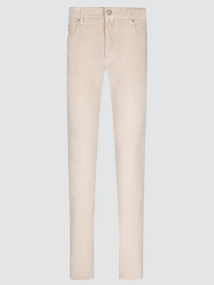 Pantalón Jacob Cohën Bard pana Almond White vista frontal