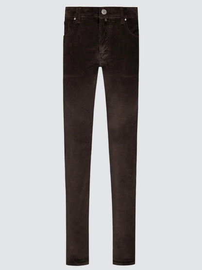 Pantalón Jacob Cohën Bard pana Chocolate vista frontal