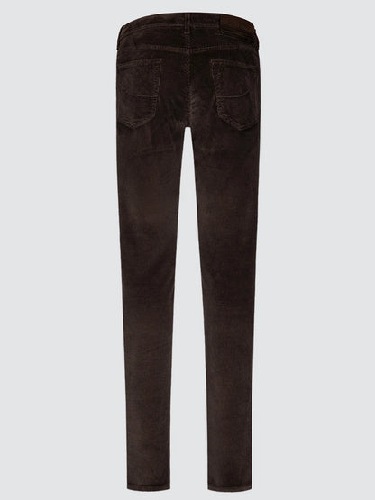 Pantalón Jacob Cohën Bard pana Chocolate vista trasera