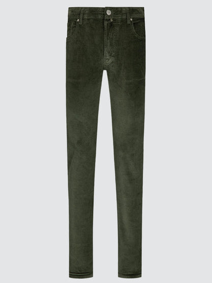 Pantalón Jacob Cohën Bard pana Verde vista frontal