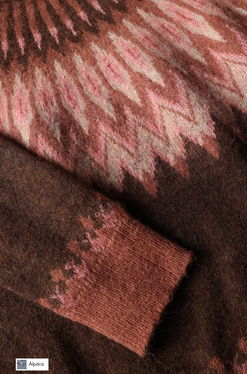 Jersey jacquard nórdico Roberto Collina mujer rosa