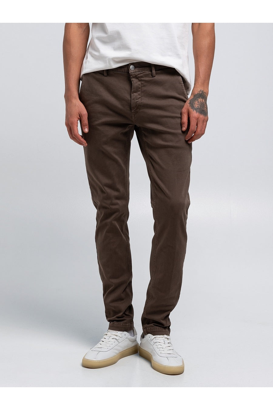 Pantalón chino Replay Zeumar Hyperflex tostado