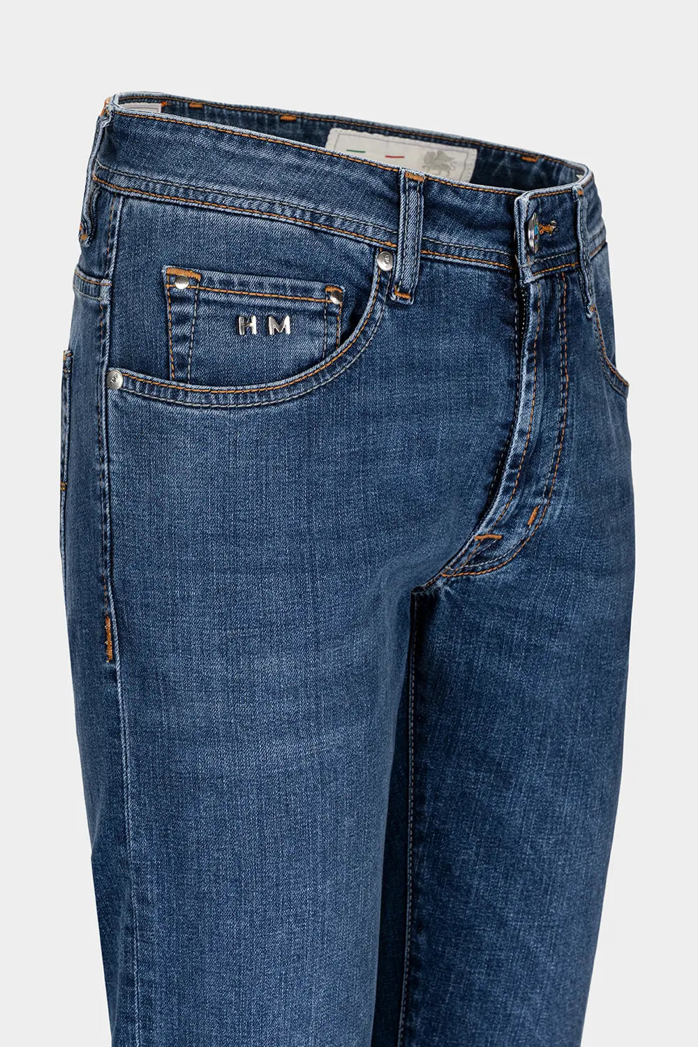 Vaquero Tramarossa Leonardo Slim Burano azul medio detalle