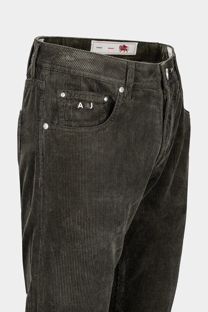 Pantalón Tramarossa Michelangelo Regular pana Kakhi detalle frontal