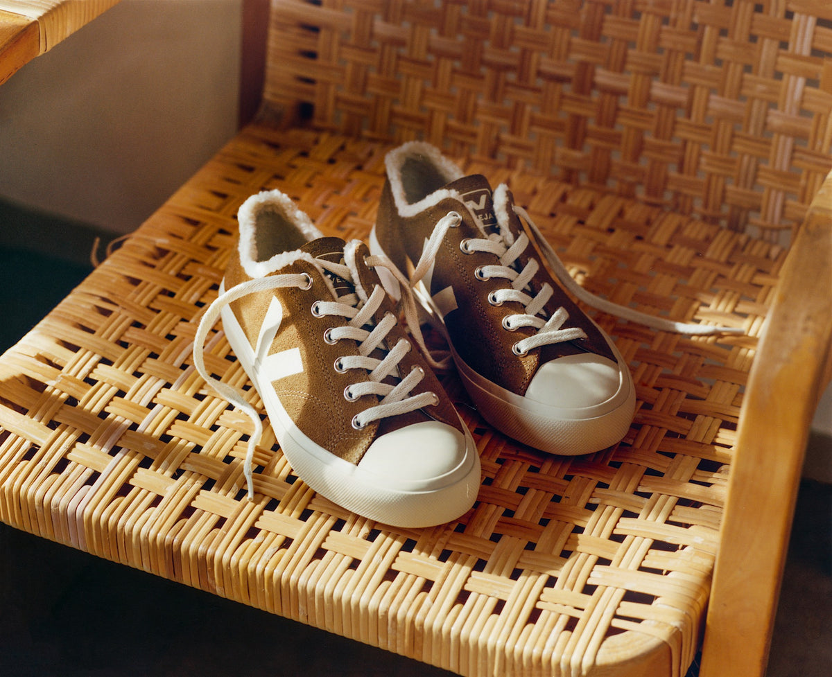 Zapatillas Veja Wata II Low Fured mujer en ante marrón, foto 4