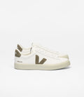 Zapatillas Veja Campo mujer en cuero blanco y verde